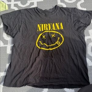 NIRVANA Black and Yellow Kids Tee
